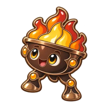 Brazierling, a Common Fire creature pin