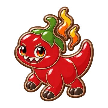 Chilipod, a Common Fire creature pin