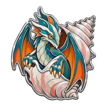 Conchdrake, a Rare Dragon creature pin