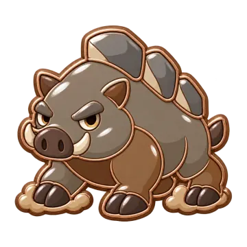 Gravelhog, a Common Ground creature pin