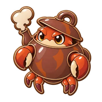 Kettlecrab, a Common Fire creature pin