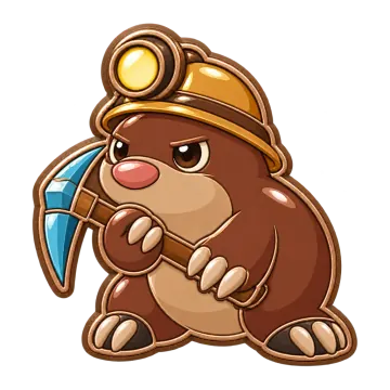Lampmole, a Common Ground creature pin