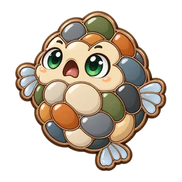 Pebblepuff, a Common Water creature pin