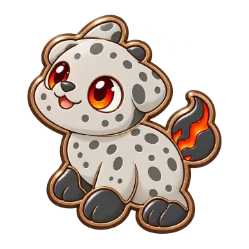 Pumicepup, a Common Fire creature pin
