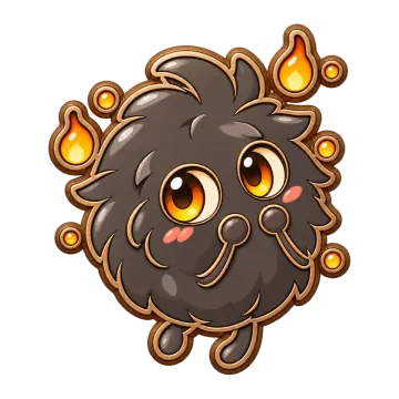 Sootsprite, a Common Fire creature pin