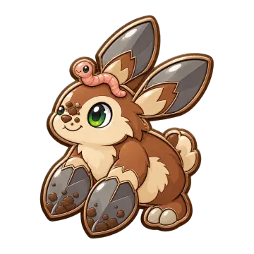 Spadebun, a Common Ground creature pin