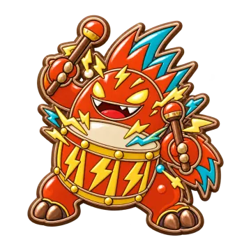 Thunderdrum, a Common Electric creature pin