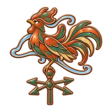 Weathervane, a Common Air creature pin